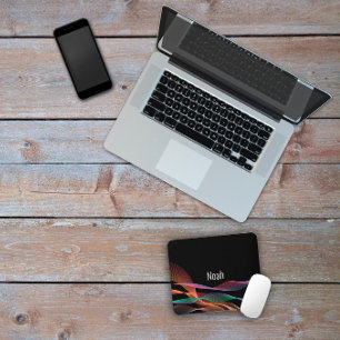 Tapis De Souris Bloc-souris géométrique motif noir