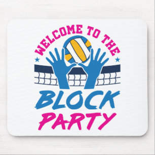 Tapis De Souris Blocage intermédiaire du volley-ball Bienvenue au