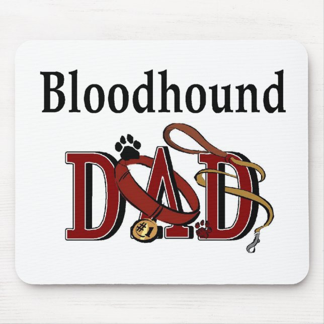 Tapis De Souris Bloodhound Papa Cadeaux (Devant)