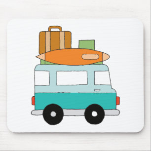 Tapis De Souris Blue Cartoon Van Best Family Aventure Vacances