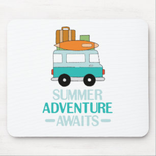 Tapis De Souris Blue Cartoon Van Best Family Aventure Vacances