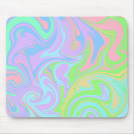 Tapis De Souris Blue Green Purple Pink Swirl Abstract Design