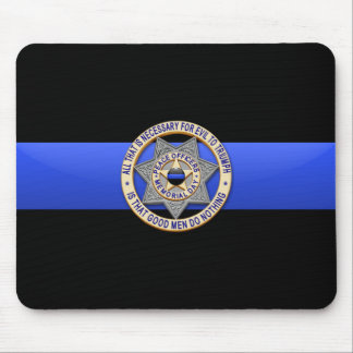 Tapis De Souris Blue Line mince - insigne