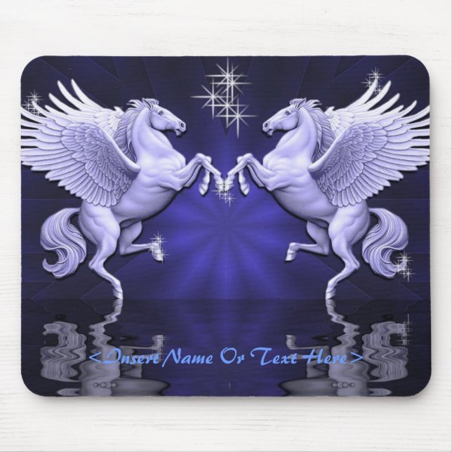 Tapis De Souris Blue Pegasus Réflexions Pad Souris (Devant)