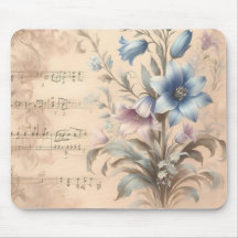 Tapis de souris Bluebell & Sheet Music