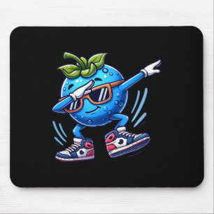 Tapis De Souris Blueberry Dabbing Dancing Blueberry Fruit
