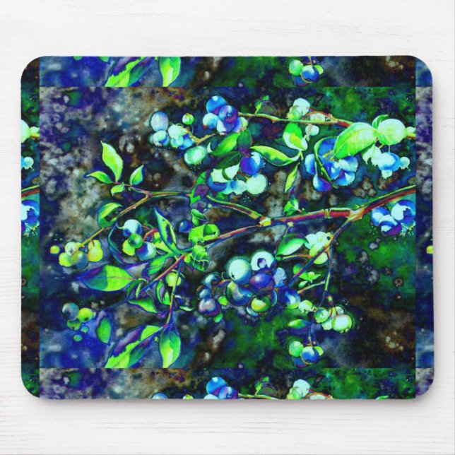 Tapis De Souris Blueberry - teinte verte (Devant)