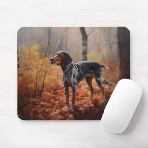 Tapis De Souris Bluetick Coonhound en automne Leaves automne Inspi