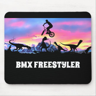 Tapis De Souris BMX Freestyle avec Dinosaures