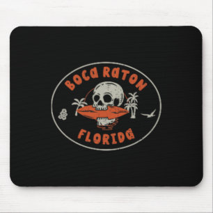 Tapis De Souris Boca Raton Floride Fl Vintage Surf Bord de plage e