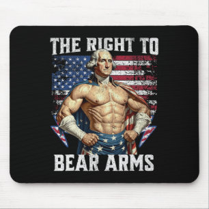 Tapis De Souris Bodybuilding 4 juillet Papa Usa Drapeau 2ème Bear