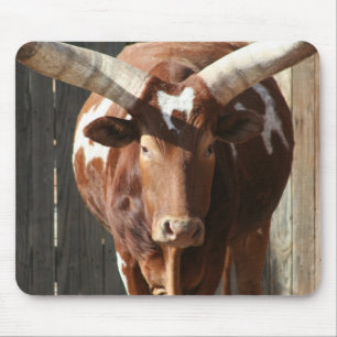 Tapis De Souris Boeuf d'Ankole-Watusi avec les klaxons énormes