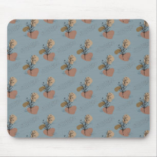 Tapis De Souris Boho Botanical Motif Mocha Mousse et Accents
