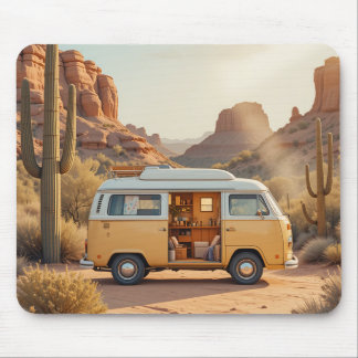 Tapis De Souris Boho Camper Van Desert Print