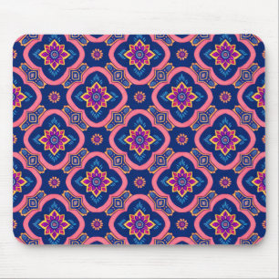 Tapis De Souris Boho Chic géométrique motif floral