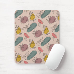 Tapis De Souris Boho Floral Abstrait