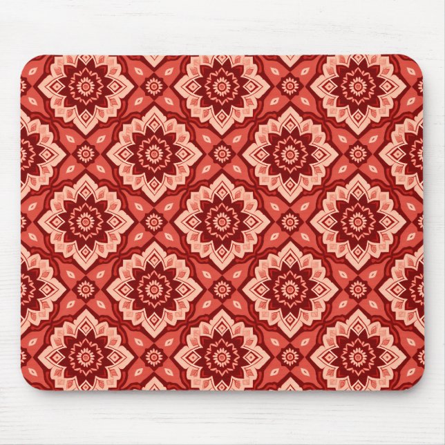 Tapis De Souris Boho Mandala modèle géométrique floral (Devant)