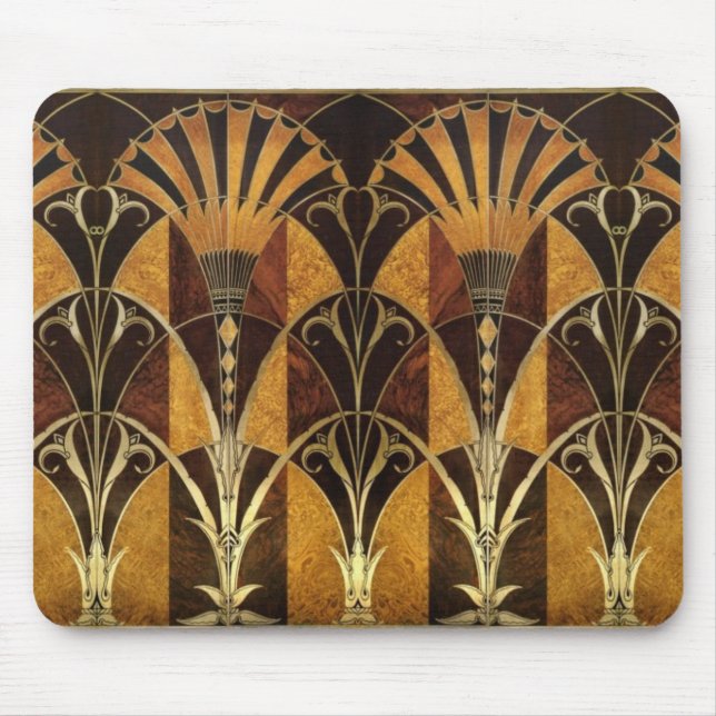 Tapis De Souris Bois de noeud d'art déco (Devant)