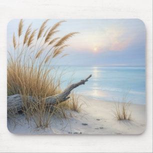Tapis De Souris Bois dur sur une plage matinale