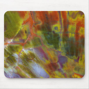 Tapis De Souris Bois pétrifié arc-en-ciel