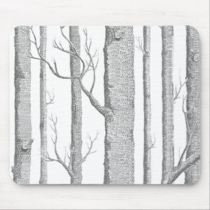 Tapis De Souris Bois, Souris, Gris