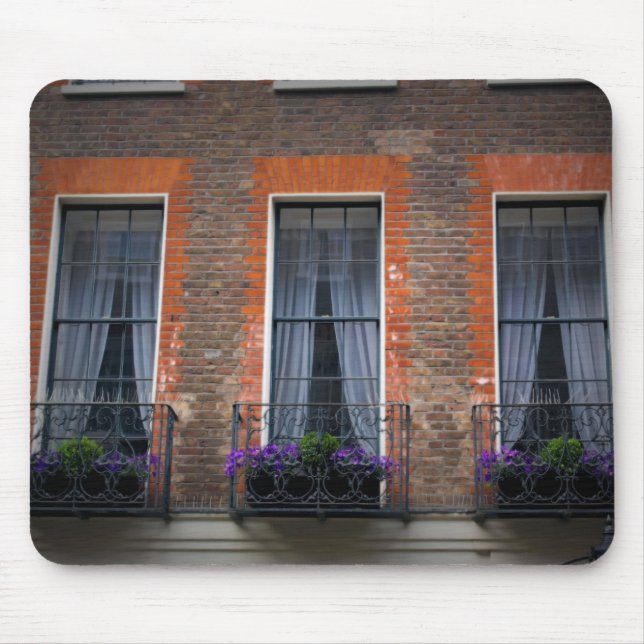 Tapis De Souris Boîtes de fenêtres de lavande de Londres Springtim (Devant)