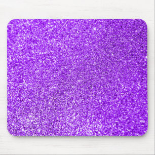 Tapis De Souris Bokeh scintillant faux violet violet pourpre paill