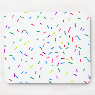 Tapis De Souris Bonbons Saupoudré Sur Blanc