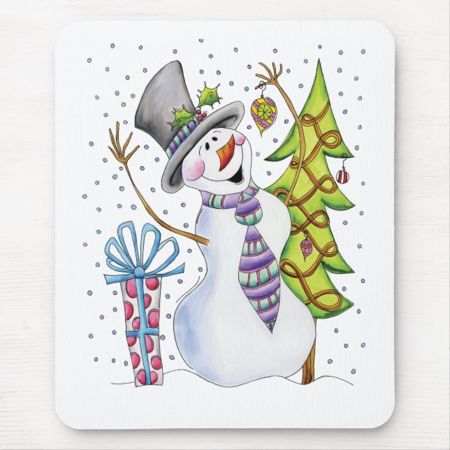 Tapis De Souris Bonhomme de neige (Devant)