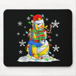 Tapis De Souris Bonhomme de neige de volley-ball Guirlandes de sap