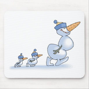 Tapis De Souris Bonhommes de neige de canard