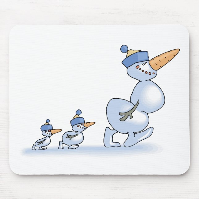 Tapis De Souris Bonhommes de neige de canard (Devant)