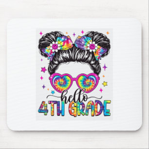 Tapis De Souris Bonjour 4e année Tie Dye Chignon Méssy Retour à l'