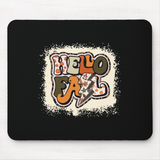 Tapis De Souris Bonjour Automne Vibes Retro Super (Devant)