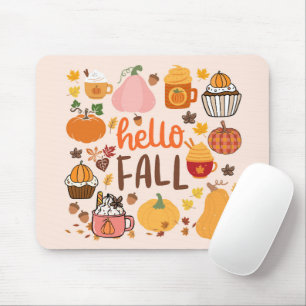 Tapis De Souris Bonjour citrouilles d'automne