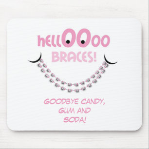 Tapis De Souris Bonjour coutume patiente de cadeau d'orthodontiste