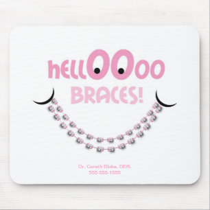 Tapis De Souris Bonjour coutume patiente de cadeau d'orthodontiste