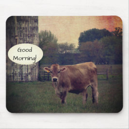 Tapis De Souris Bonjour de votre ferme de vaches Jersey locale