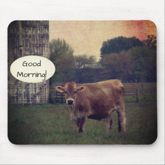 Tapis De Souris Bonjour de votre ferme de vaches Jersey locale