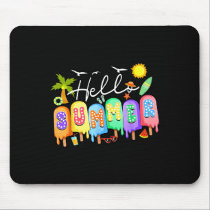 Tapis De Souris Bonjour l'été Couleur Cool Popsicle Graphique Été