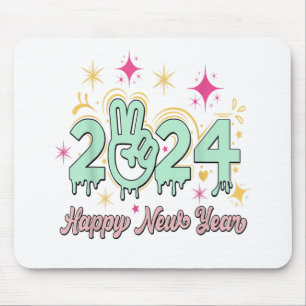 Tapis De Souris Bonne année 2024 Au revoir 2023 Bonjour 2024