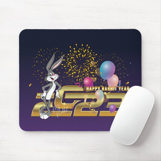Tapis De Souris Bonne année Rabbit 2023 | (Avec souris)