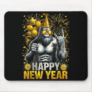 Tapis De Souris Bonne année rétro 2026 Amoureux de Bigfoot Nouvel
