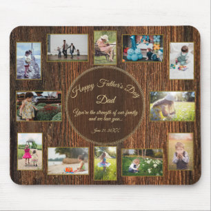 Tapis De Souris Bonne Fête des pères Rustic Wood Modèle photo