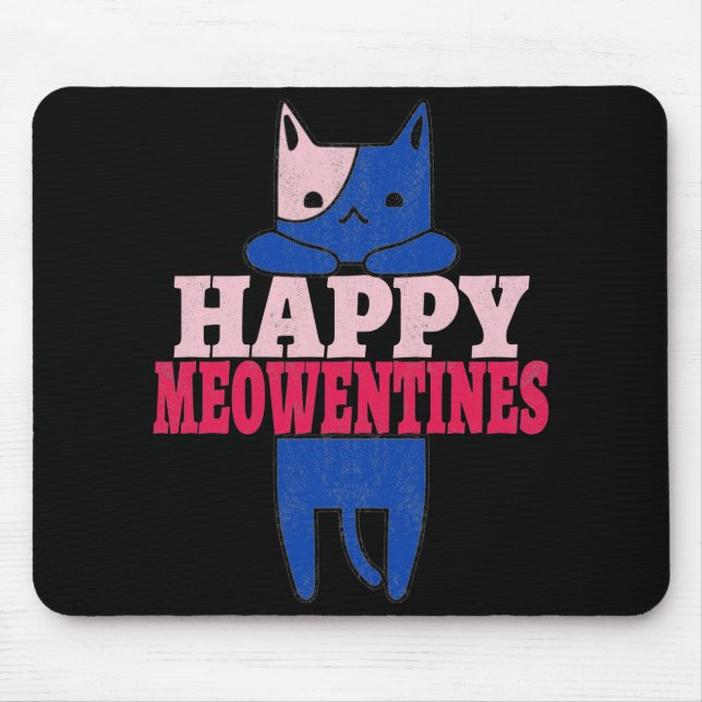 Tapis De Souris Bonne Meowentines | Drôle cadeau de la Saint-Valen (Devant)