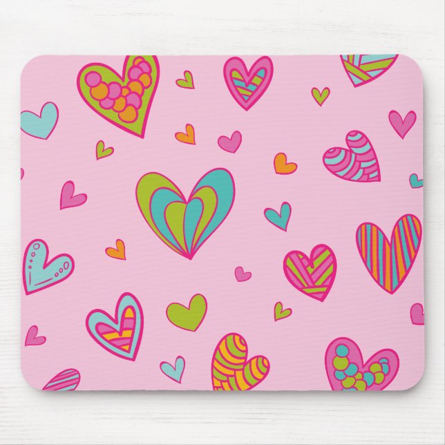 Tapis De Souris Bonne Saint Valentin 2023 Avec amour du coeur (Devant)