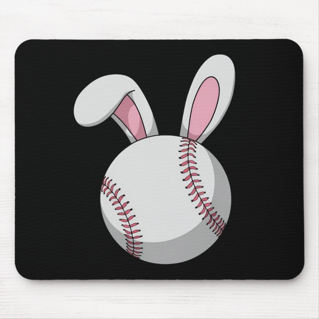Tapis De Souris Bonnet de baseball de Pâques mignonette lapin orei (Devant)