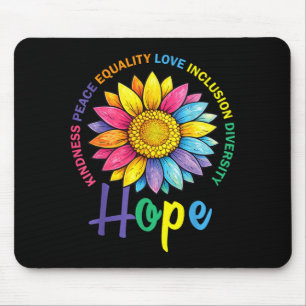 Tapis De Souris Bonté Paix Égalité Amour Espoir Diversité Humain