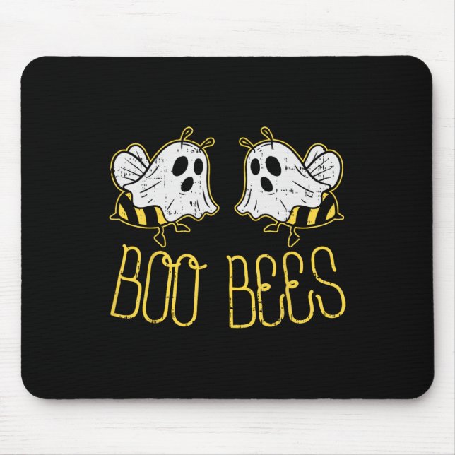 Tapis De Souris Boo Bees Fun Couples Halloween Costume Pour Adulte (Devant)