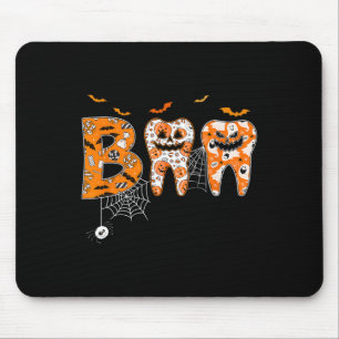 Tapis De Souris Boo Dents Citrouille Dentiste Dental Hygiéniste Ha